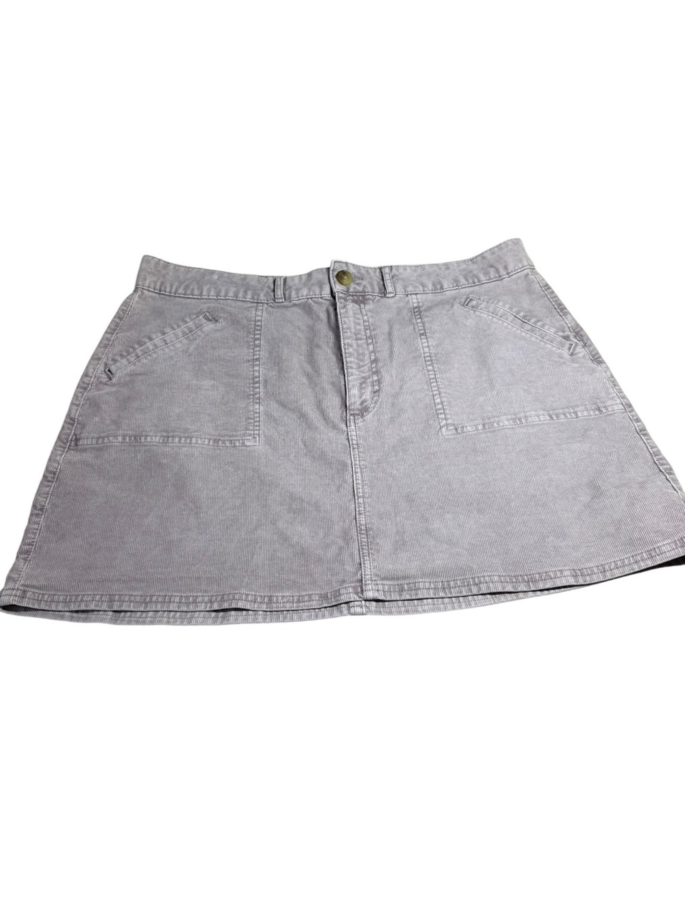 American Eagle Outfitters Gray Washed A-Line Midi Skirt